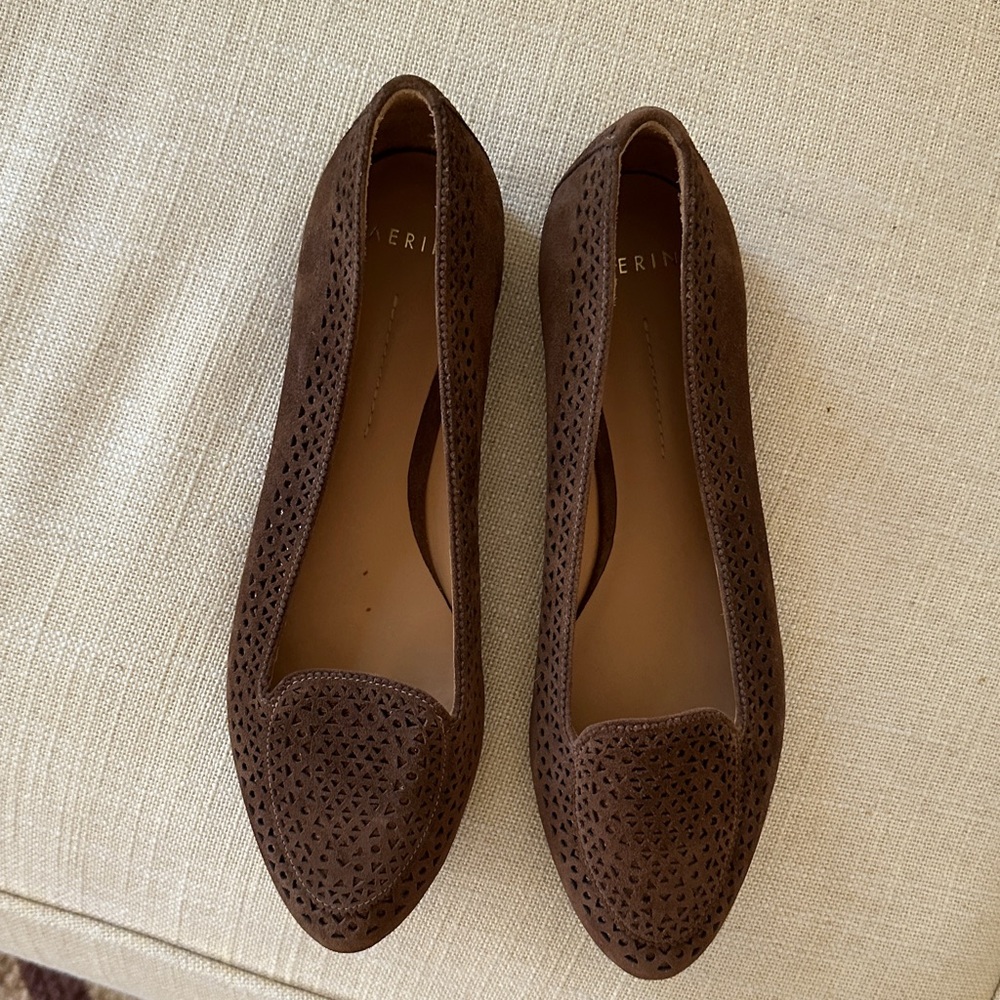 Aerin Brown Suede Women's Loafers - Size 8